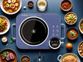 Single Burner Electric Cooktop 110V 2200W - Portable Ceramic Stove