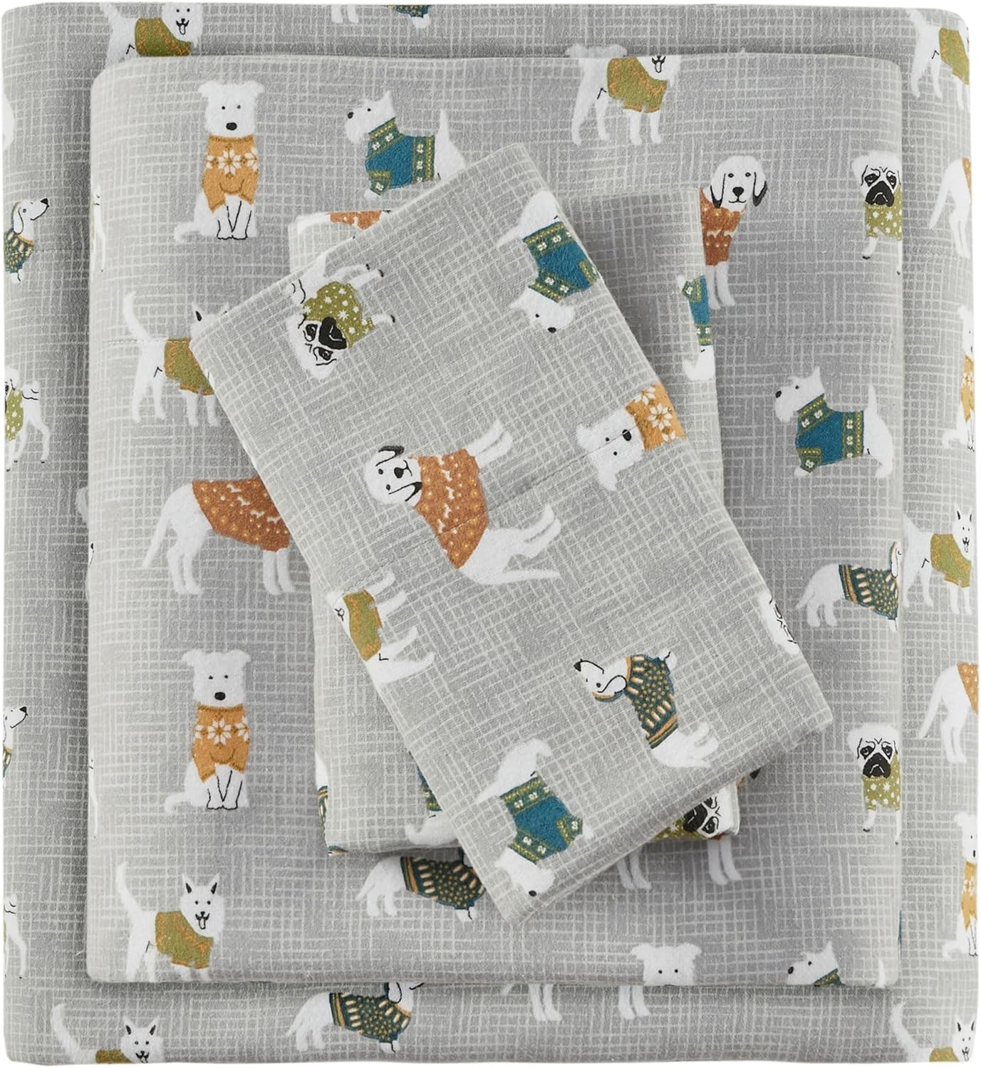 True North Cozy Flannel Cotton Sheet Set for Queen Beds
