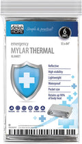 Emergency Blanket 6 Pack - Thermal Mylar Space Blankets for Survival
