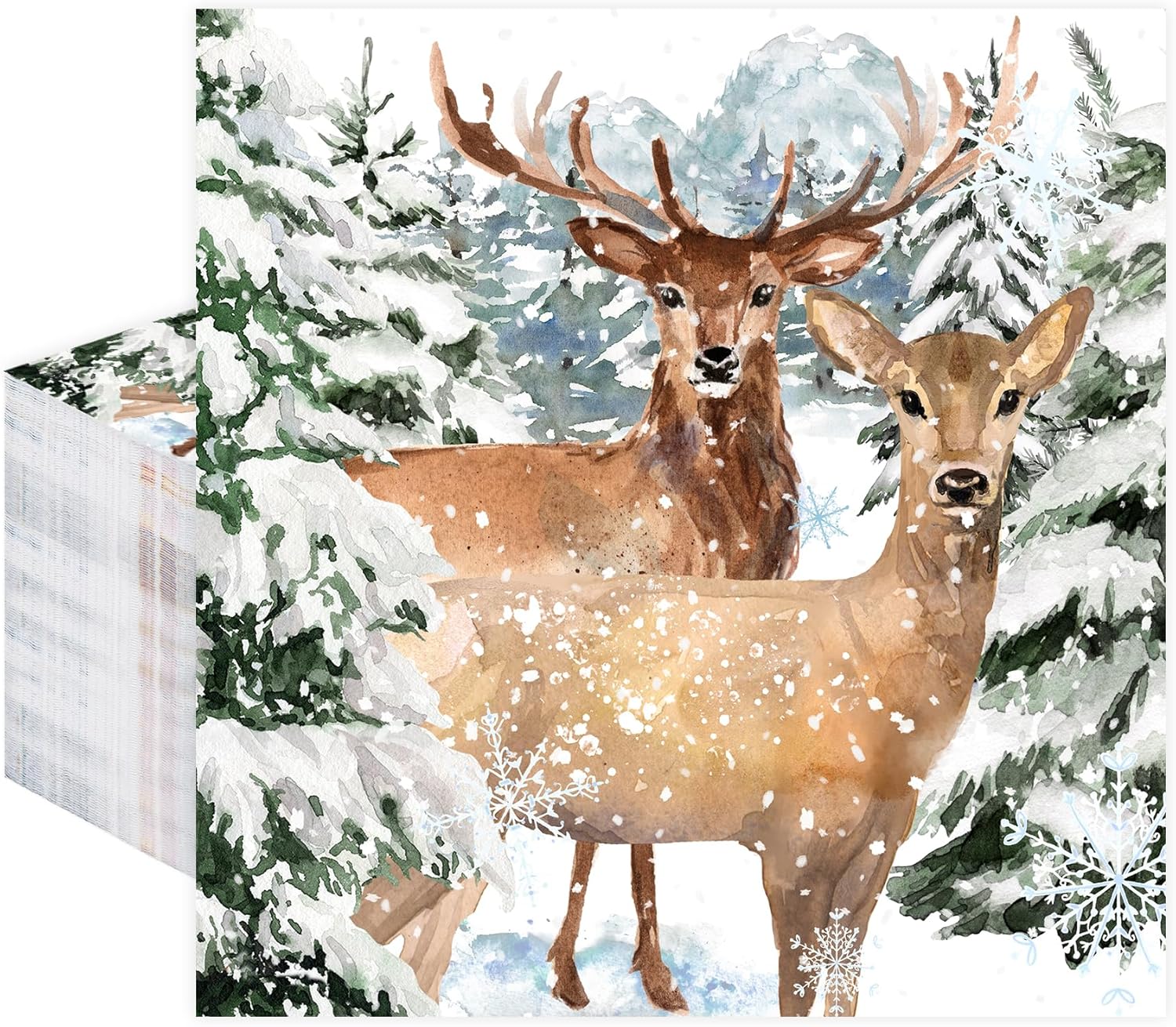 Christmas Reindeer Cocktail Napkins - Festive Party Essential