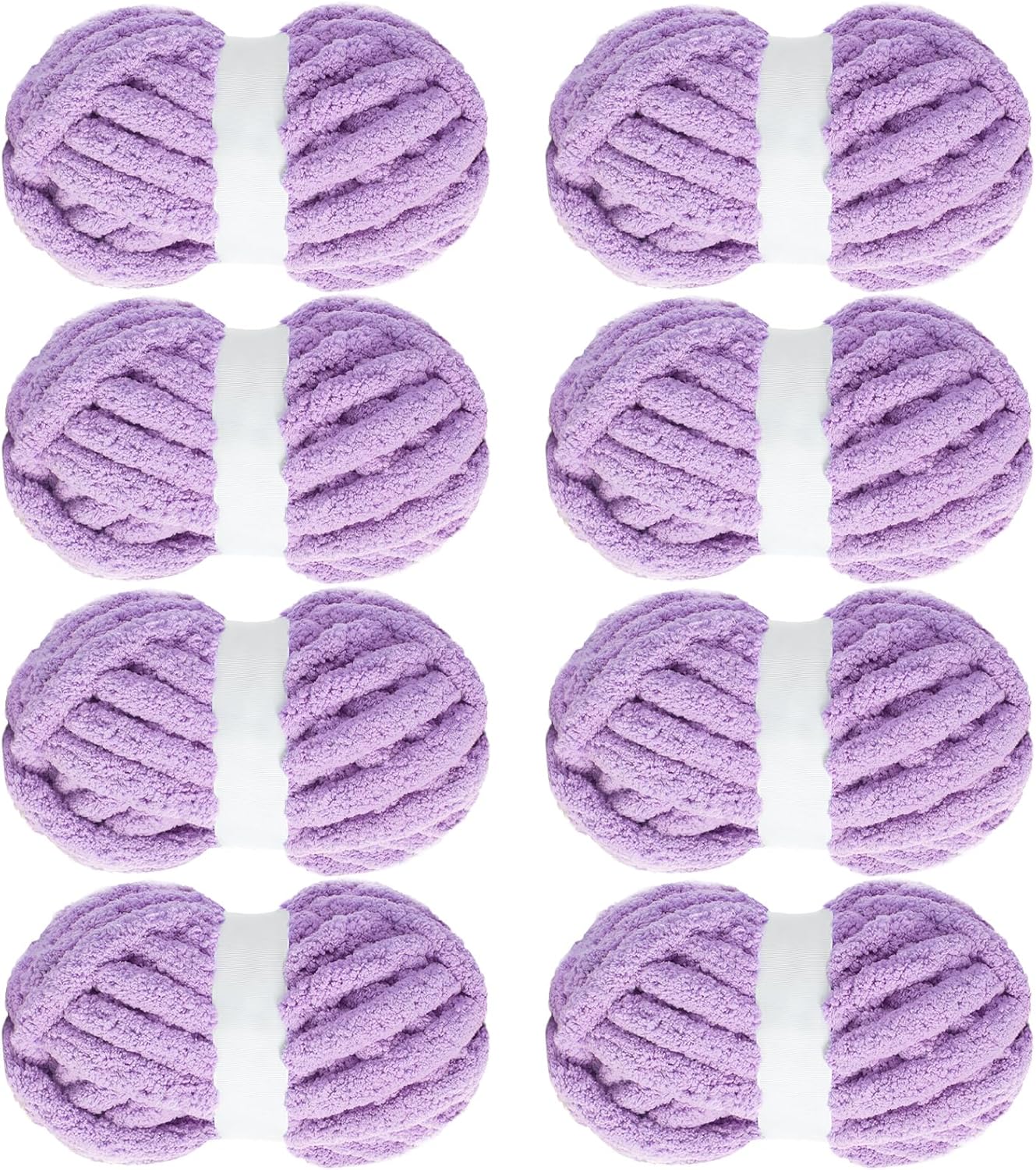 MABOZOO Chunky Yarn for Crocheting - Jumbo Purple Chenille