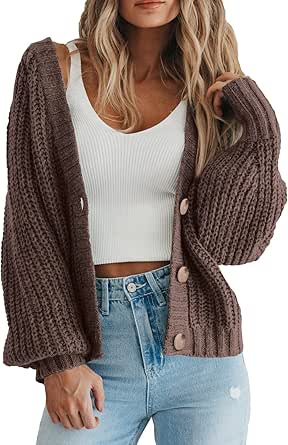 Chunky Knit Open Front Cardigan for Women - Cozy Style