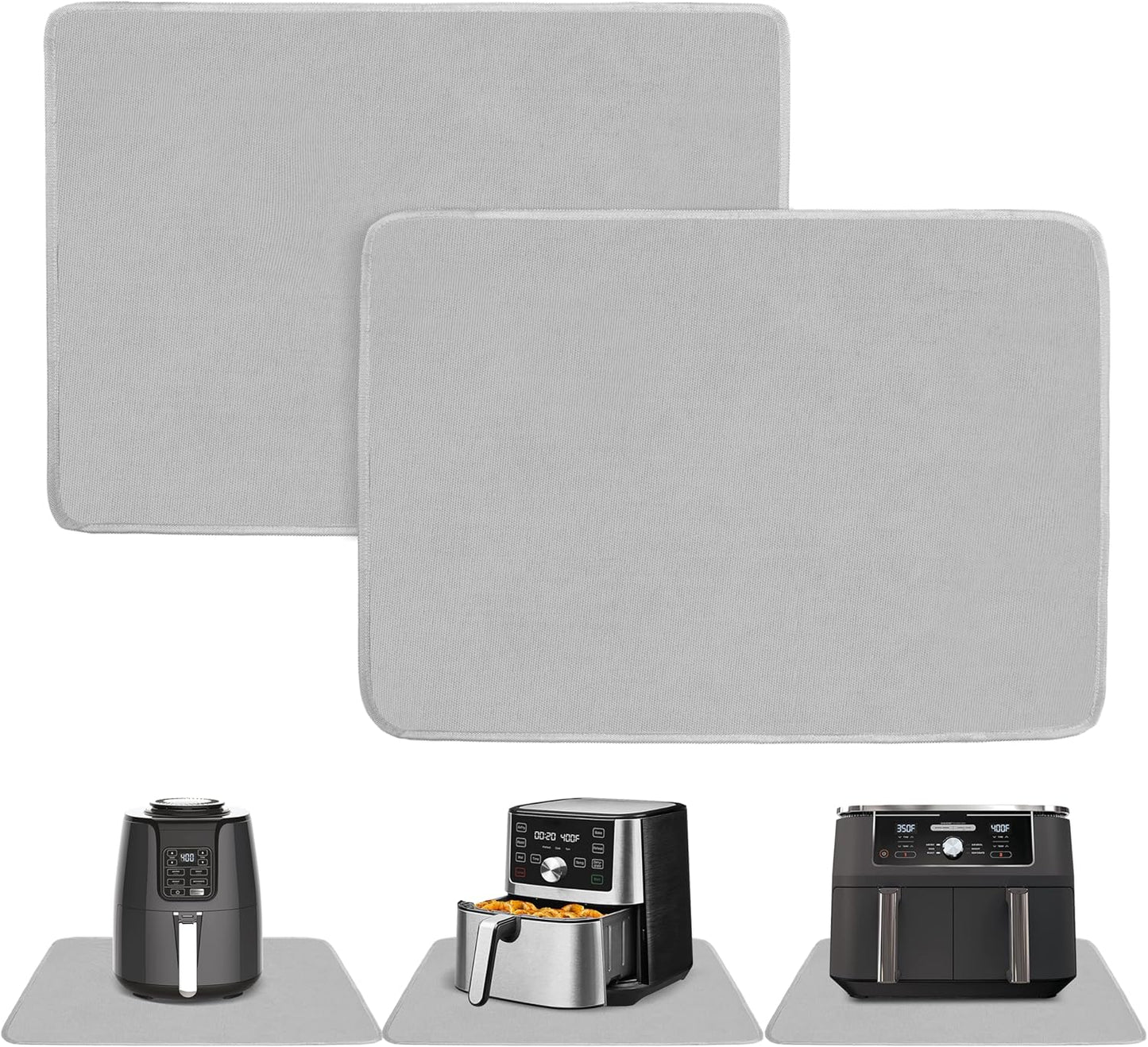 Fireproof Kitchen Mats - Protect Countertop - 2PCS - Grey
