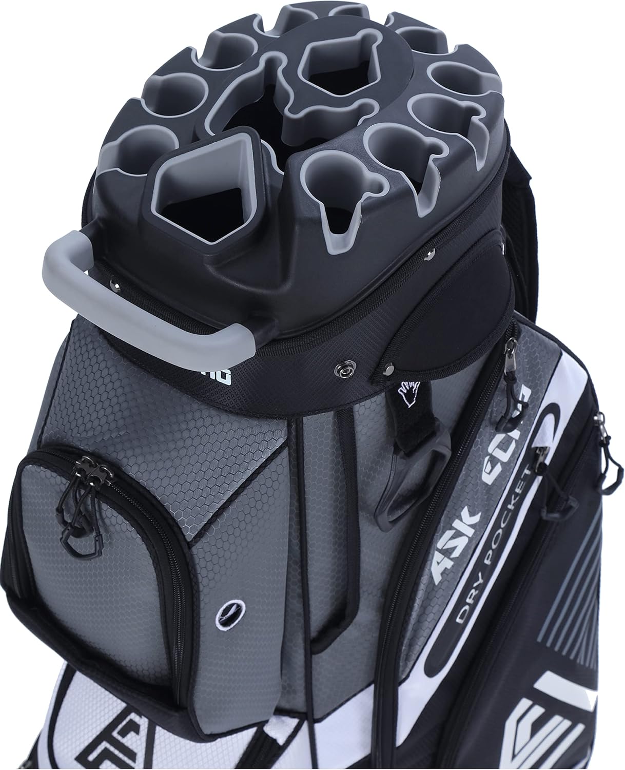 ASK ECHO T-Lock Golf Cart Bag with 14 Way Organizer Top