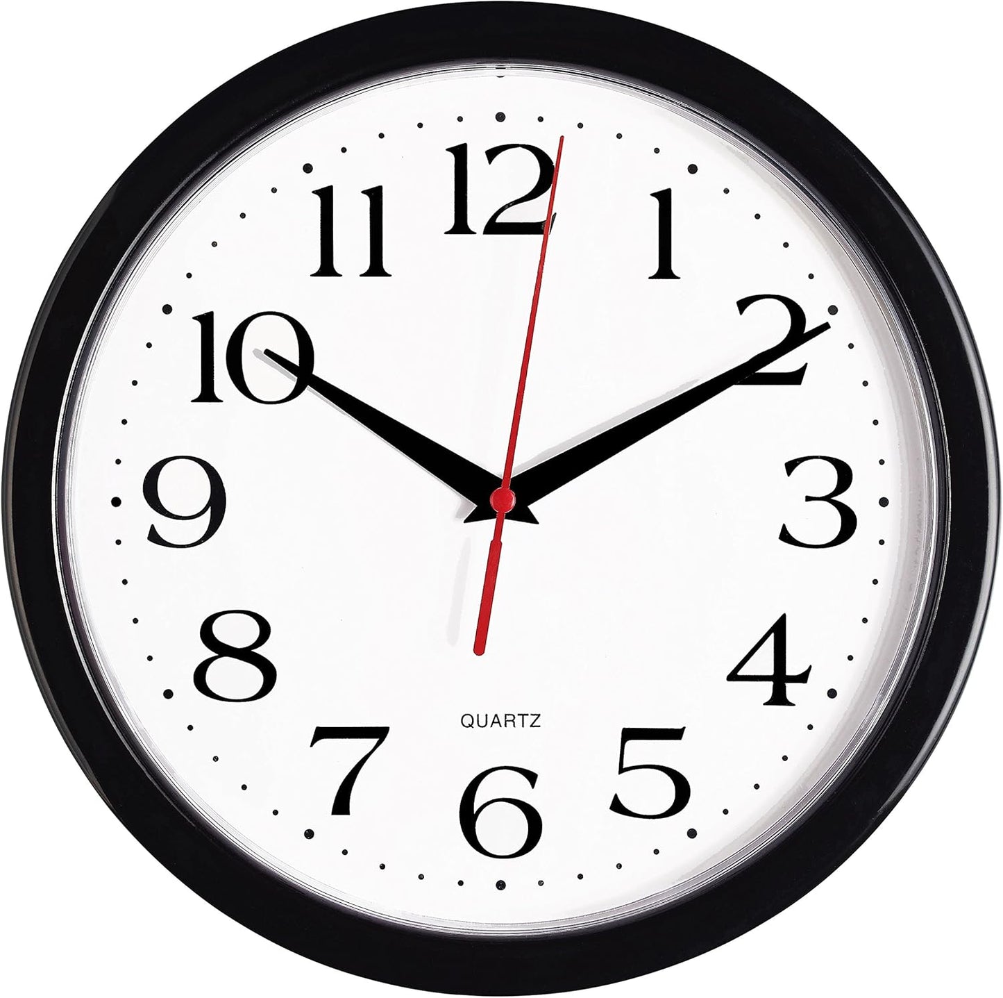 Bernhard Silent Black Wall Clock 10 Easy Read