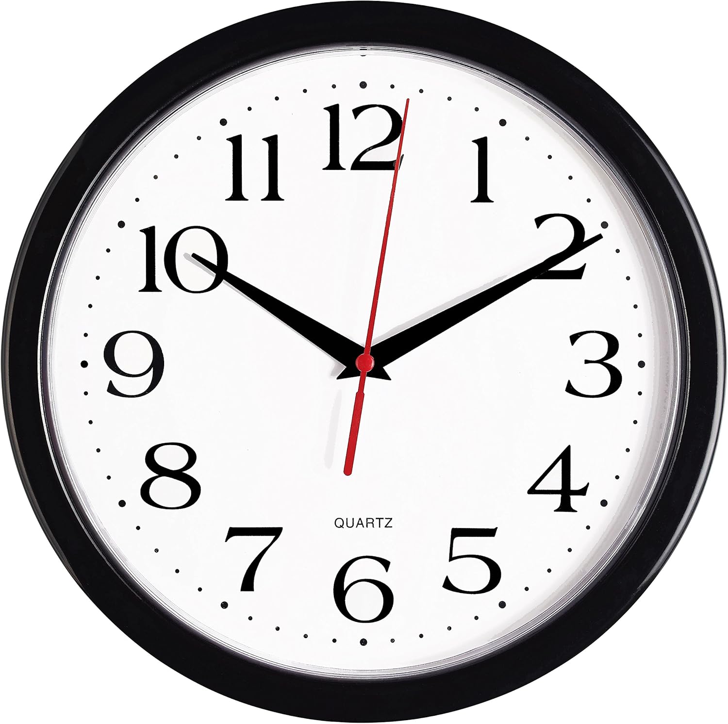 Bernhard Silent Black Wall Clock 10 Easy Read