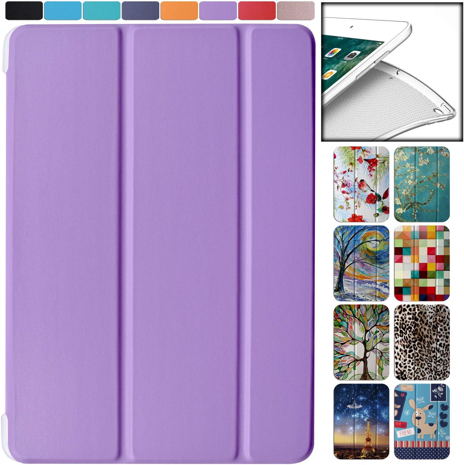 DuraSafe iPad 2 3 4 Case with Adjustable Stand - Purple