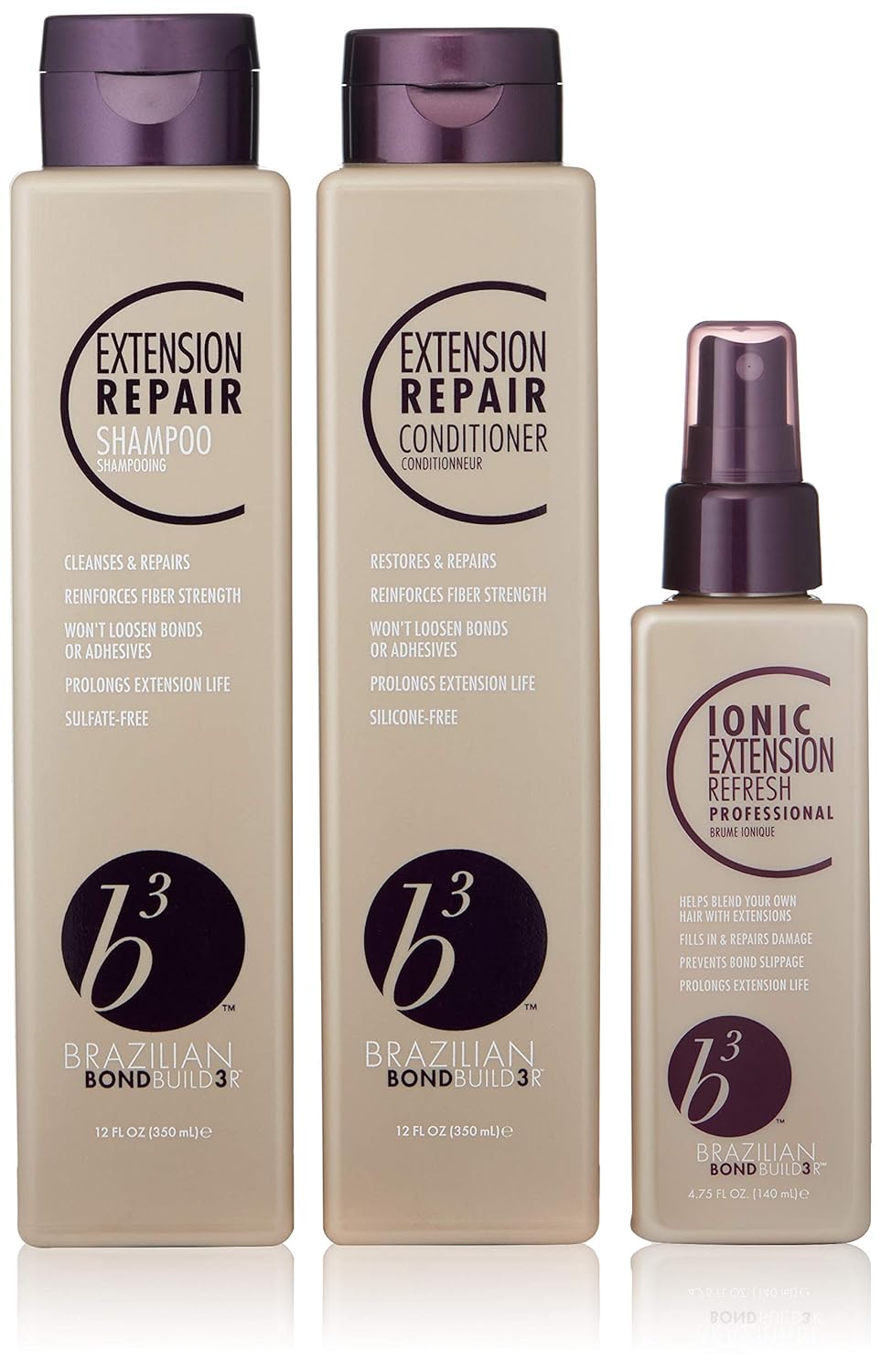 B3 Brazilian Bondbuilder Extension Shampoo Trio Pack for Hair Care
