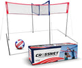 CROSSNET Quick Assemble 4 Square Volleyball Game Set - Stars & Stripes