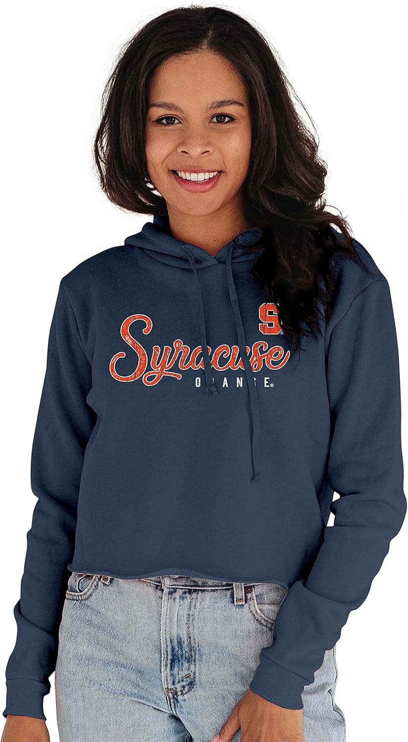 Syracuse Orange Women's Vintage Crop Hoodie for Ultimate Comfort