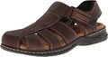 Mens Leather Gaston Fisherman Sandals - Memory Foam Comfort