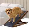 Adjustable Dog Ramp for Bed - Foldable Wooden Ramp with 16.5in Walkway