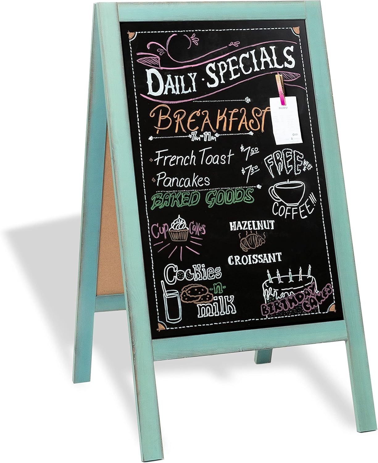 Ilyapa Wooden A-Frame Sign - Magnetic Chalkboard for Events