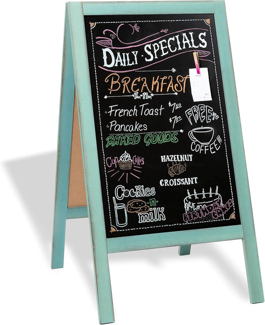 Ilyapa Wooden A-Frame Sign - Magnetic Chalkboard for Events