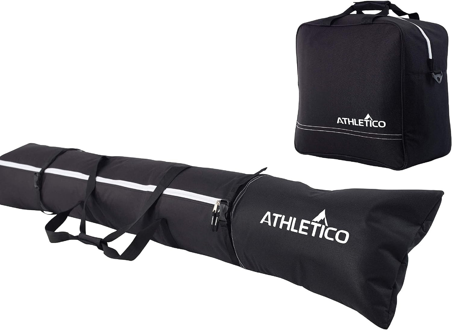 Athletico Ski & Boot Bag Combo | Fits Skis Up to 200 CM & Size 13 Boots | 2 Padded Bags