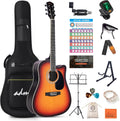 ADM Cutaway Acoustic Guitar Kit 41 in - Beginner Bundle with Free