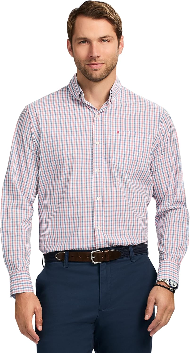 Izod Mens Performance Comfort Long Sleeve Shirt for All Occasions