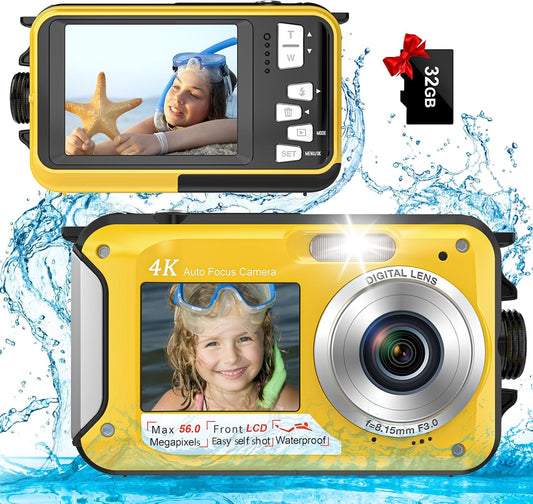Yifecial 4K Underwater Camera: Dual-Screen Selfie