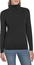 Tommy Hilfiger Womens Cotton Turtleneck Sweater - Lightweight Cotton