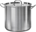 24-Quart Stainless Steel Stock Pot - Professional Tri-Ply Base