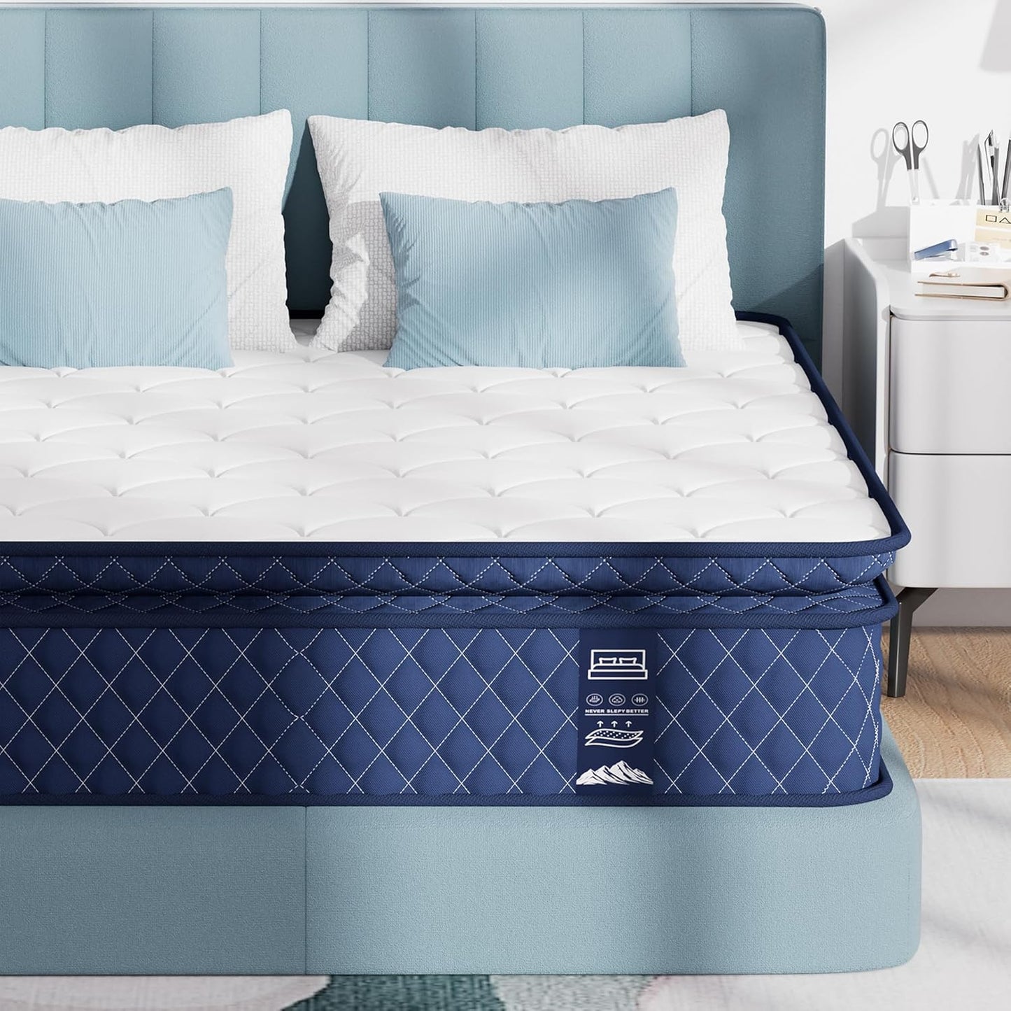 Twin Mattress 12 Inch with Gel Cooling Memory Foam for Comfort