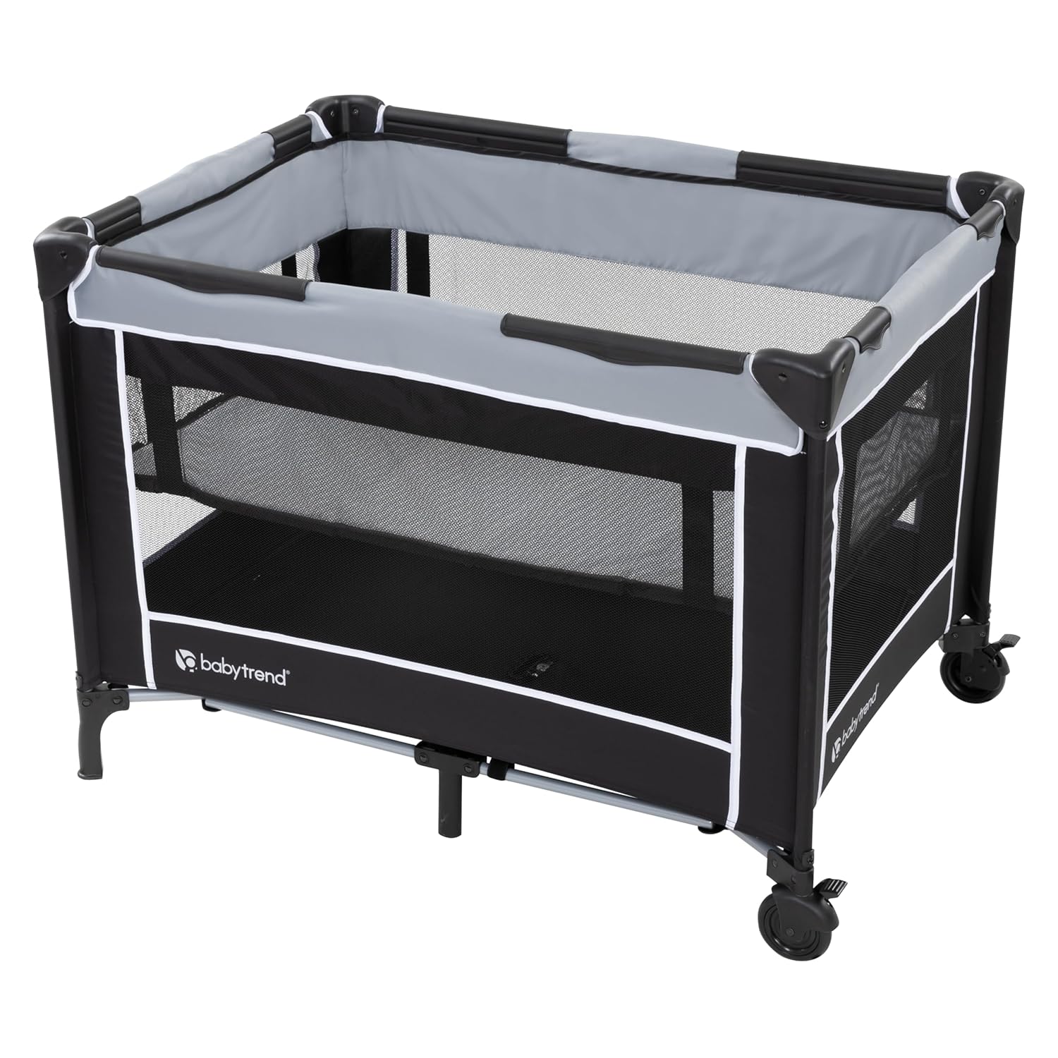 Baby Trend Portable Playard with Bassinet in Twinkle Grey