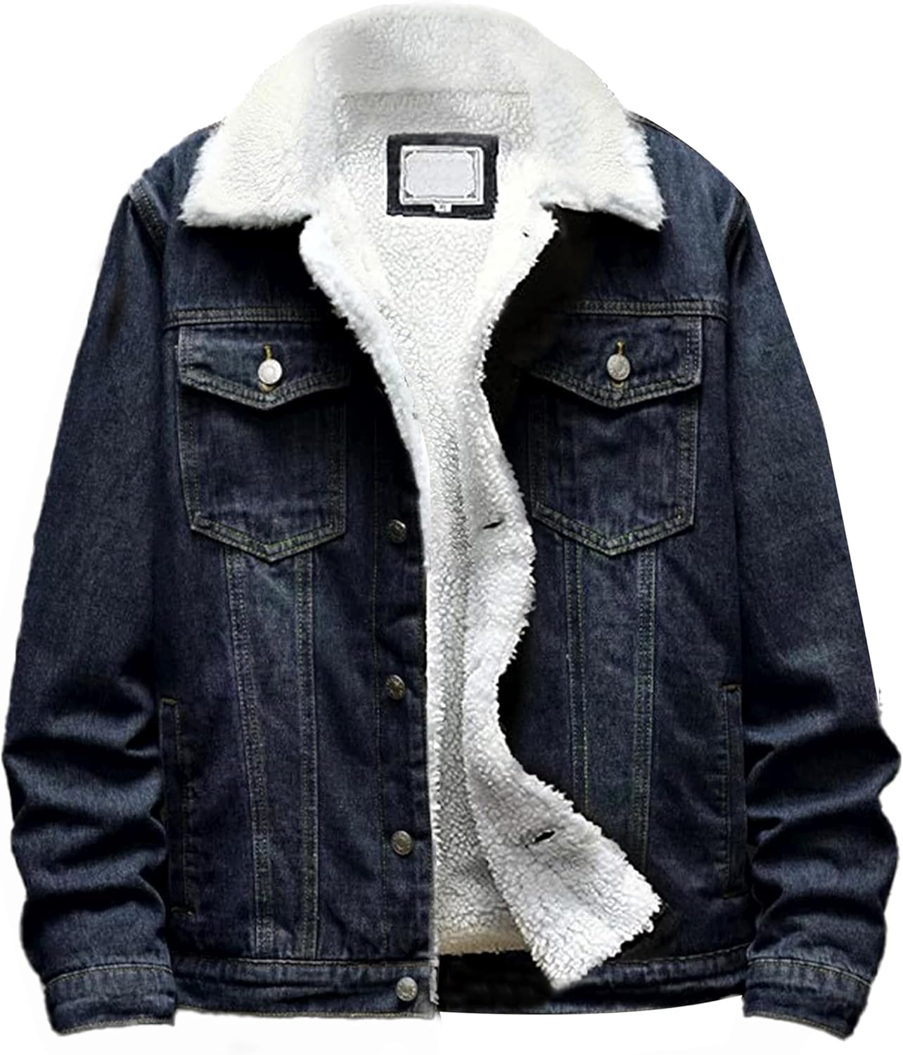 Omoone Men's Lapel Sherpa Fleece Lined Denim Jacket Review