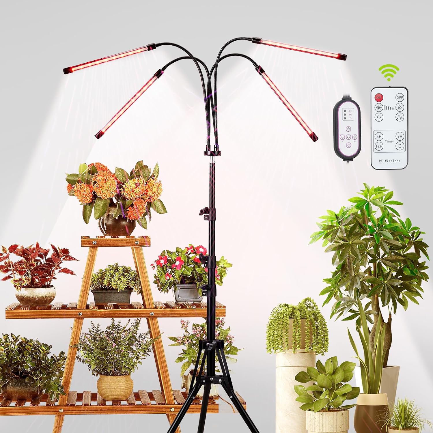 LED Grow Lights for Indoor Plants with Adjustable Tripod Stand