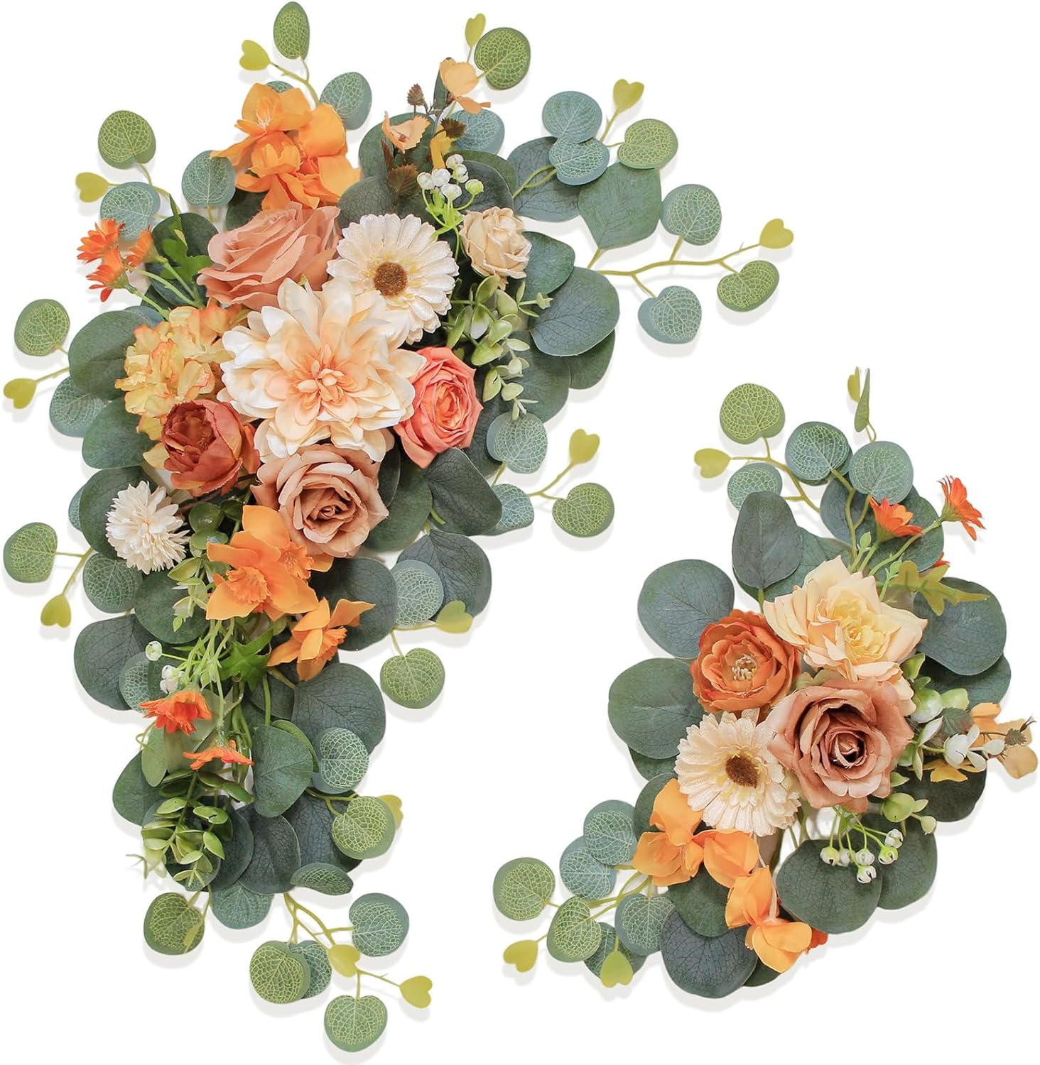 Artificial Wedding Arch Flowers Set of 2 for Ceremony Sign