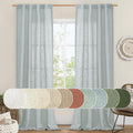 LAMIT Linen Blended Curtains 38 x 84 in Greyish Blue - Light Filtering