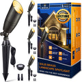 Brass Landscape Lighting Low Voltage Spotlights Outdoor LED - 4 Pack