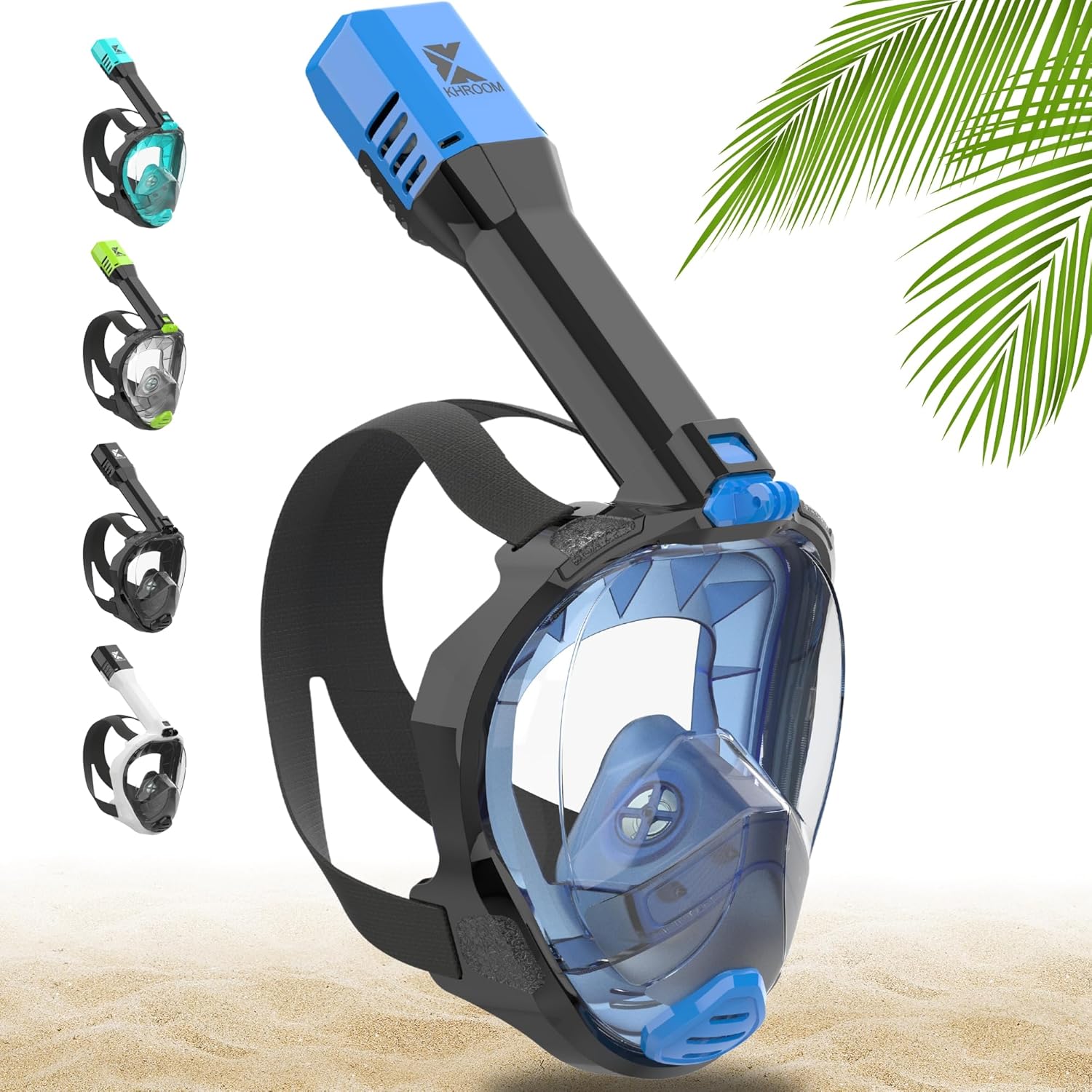 Khroom Full Face Snorkel Mask for Adults with New Valve Tech