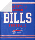 NFL Team Logo Sherpa Fleece Plush Throw Blanket - Cozy Comfort