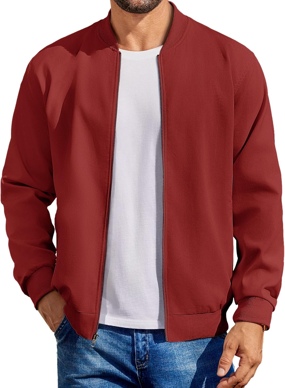 COOFANDY Men's Lightweight Bomber Jacket for Stylish Comfort