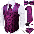 Elegant Barry.Wang men's suit vest with matching bowtie set