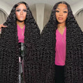 30 Inch Water Wave Lace Front Wig 210 Density - Natural Wet & Wavy