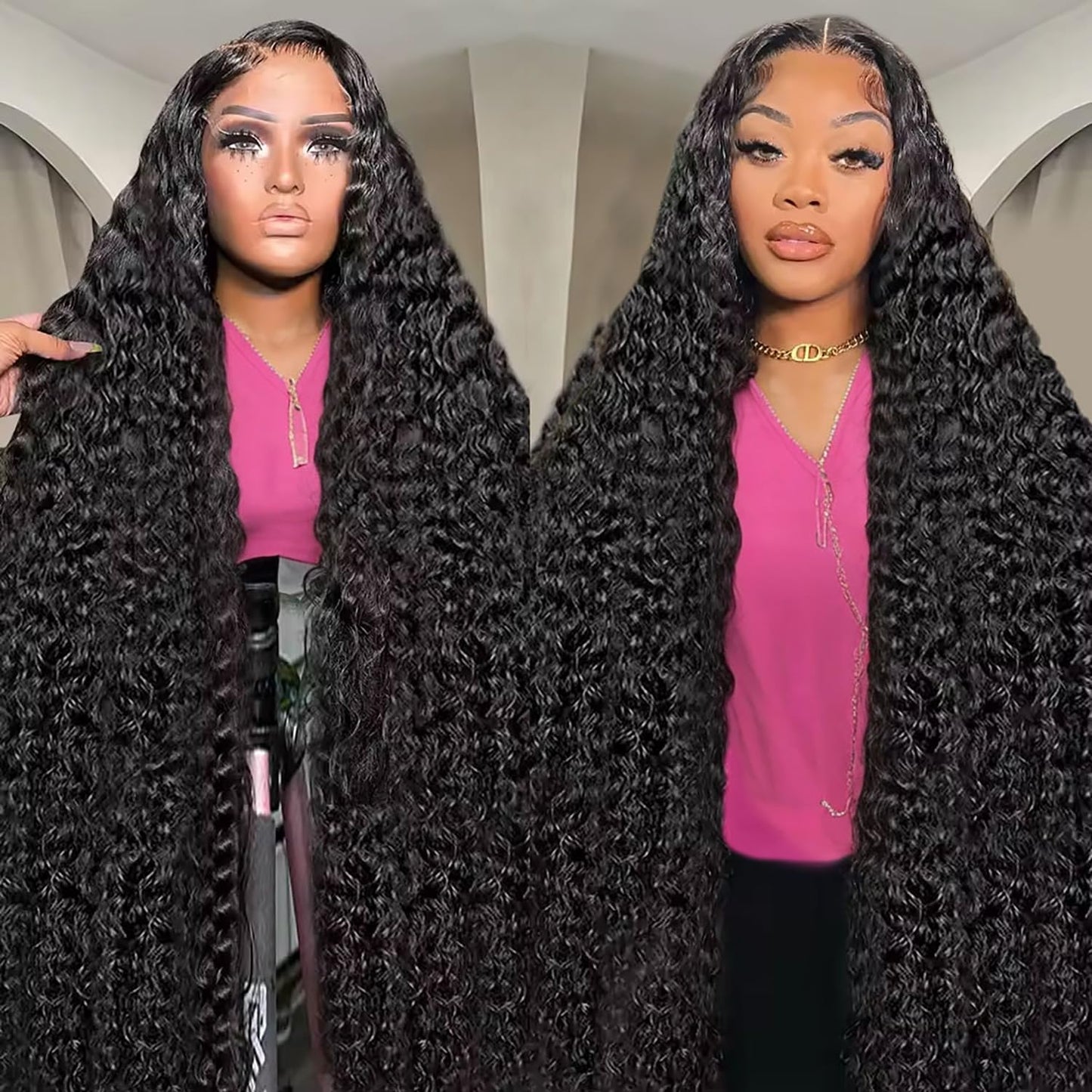 30 Inch Water Wave Lace Front Wigs for Natural Look and Comfort