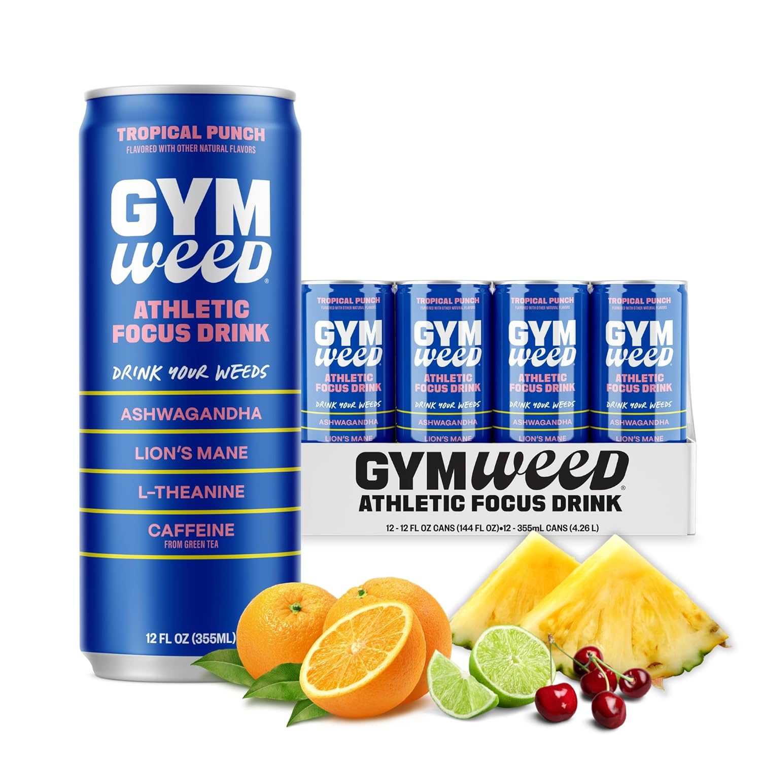 GYM WEED Athletic Focus Drink with KSM-66 and Lion's Mane