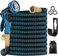 100ft Expandable Garden Hose with 10-Function Nozzle - Tangle-Free