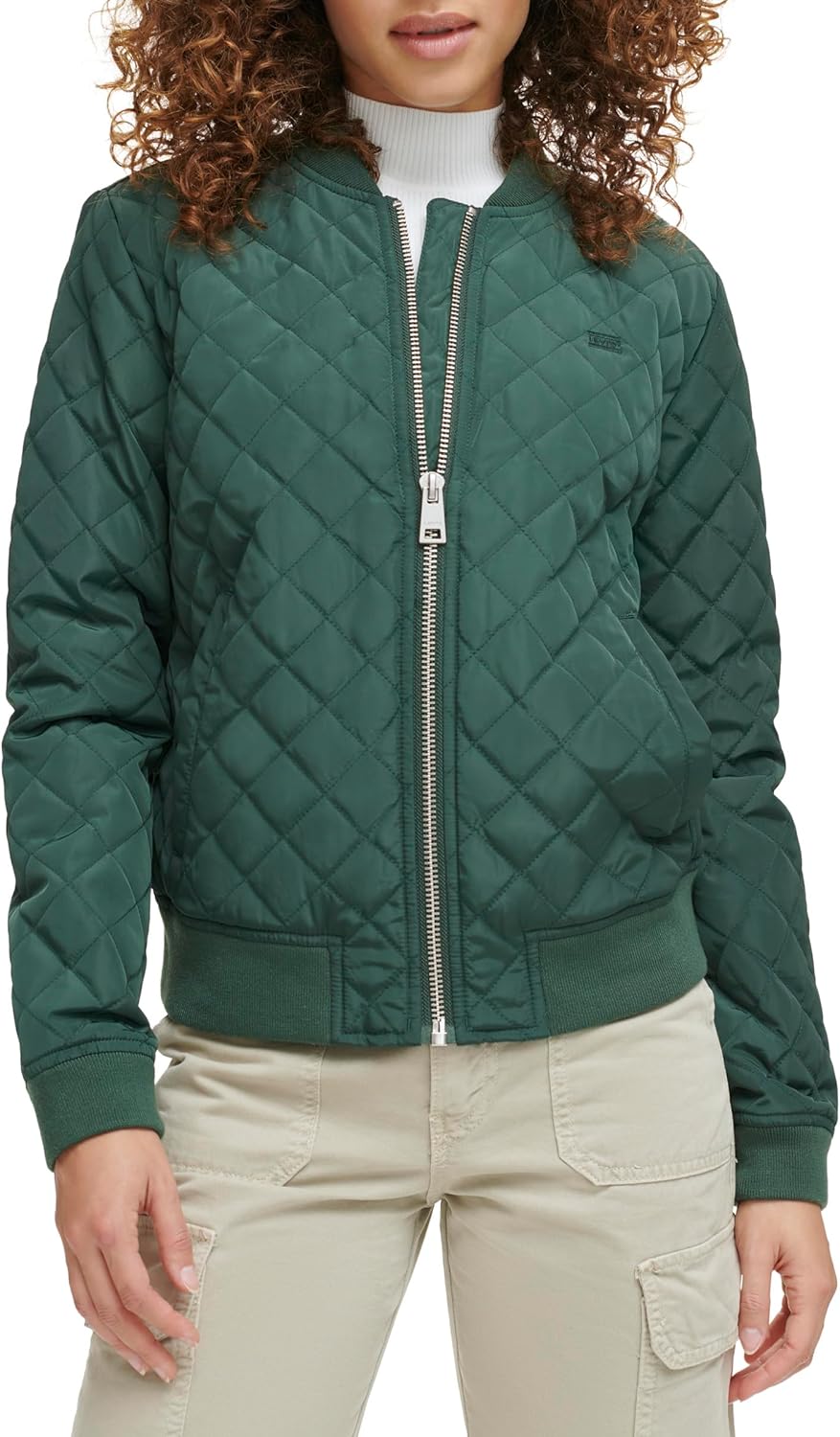 Levi's Women's Diamond Quilted Bomber Jacket for Trendy Style