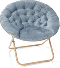 Velour Saucer Cozy Chair X-Large - Plush Folding Accent Seat