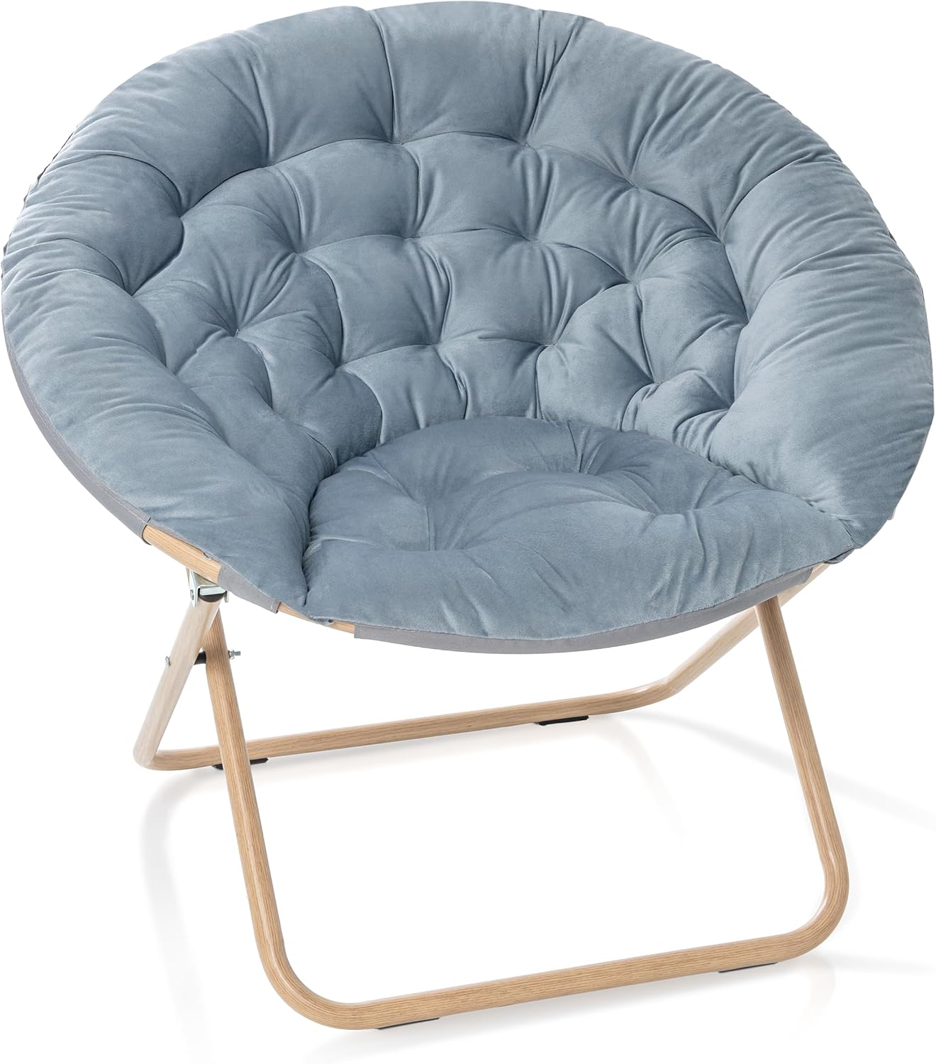 Milliard Cozy Chair Velour Saucer Accent Chair for Bedroom