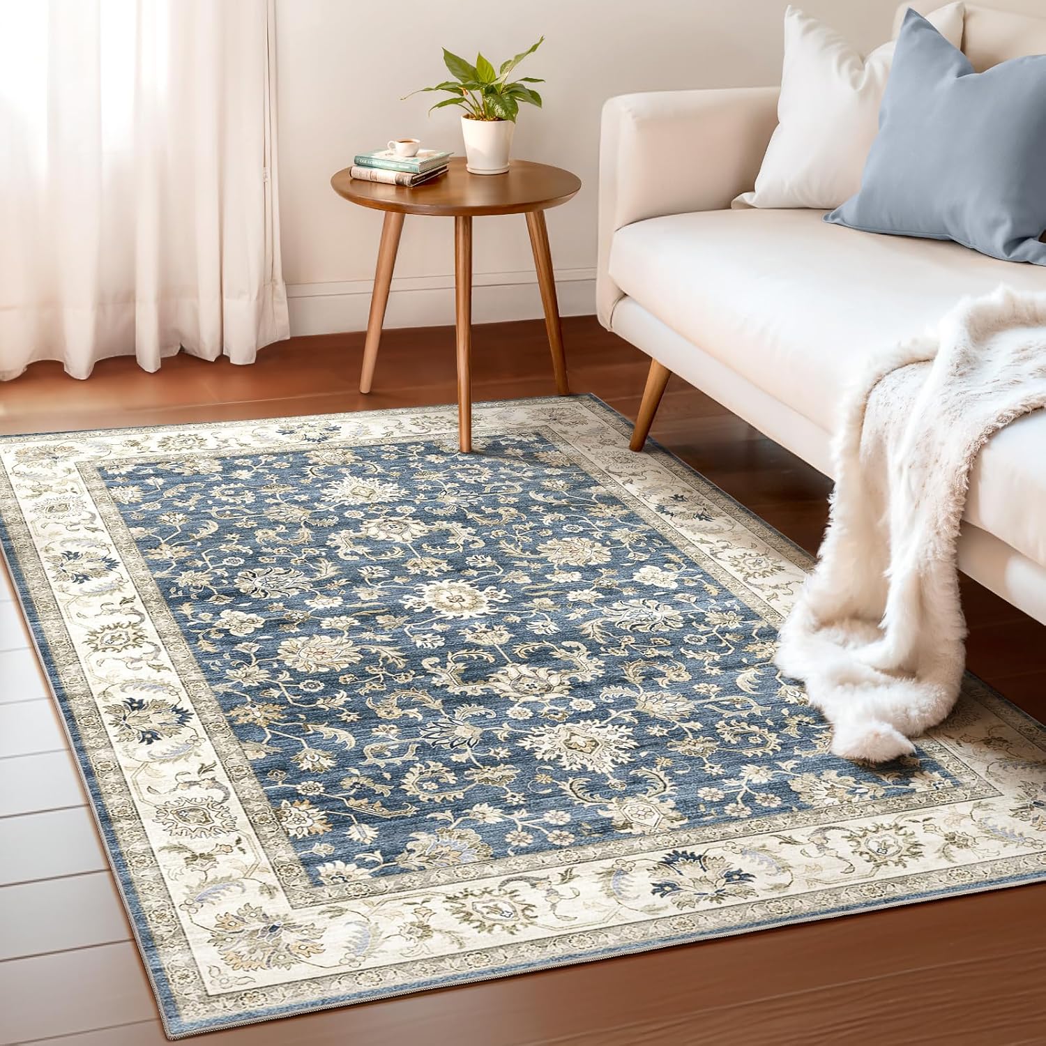 WITSHOCK Area Rug 3x5 for Living Room - Vintage Washable