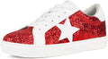 Women's Star Sneaker Lace Up Low Top - Comfortable Cushioned Walk