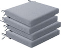 Light Grey Outdoor Chair Cushions Set of 4 - Water-Resistant Comfort
