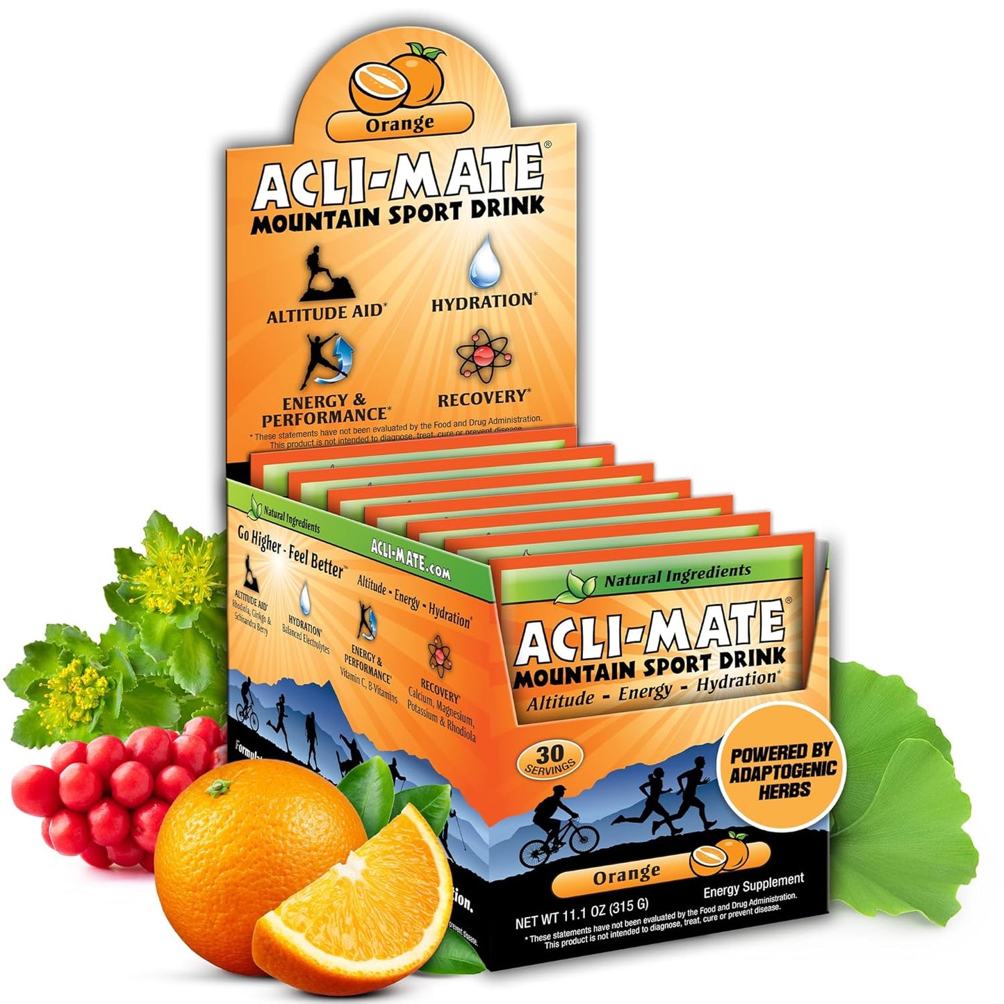 Acli-Mate Mountain Sport Drink Mix for High Altitude Hydration