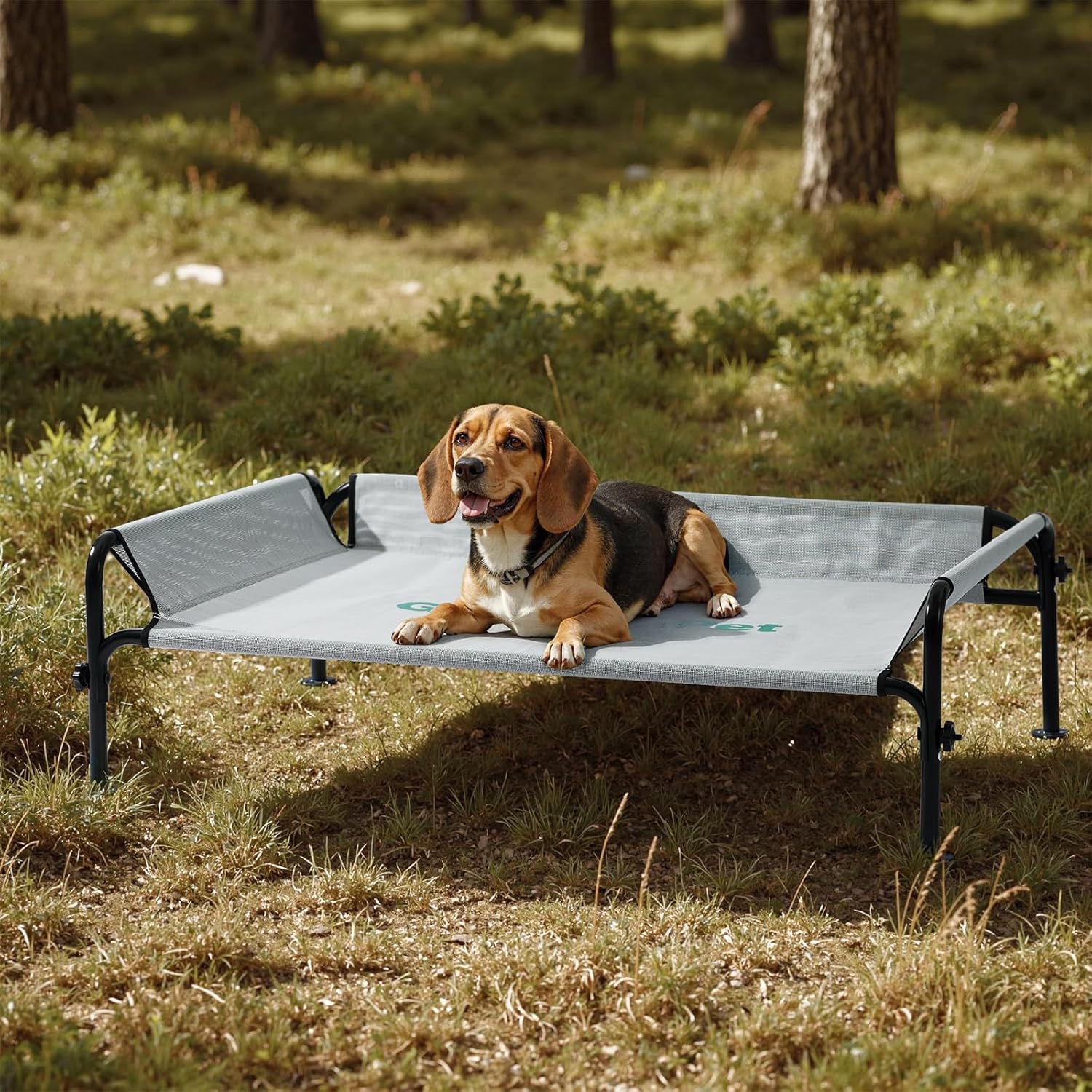Elevated Dog Bed for Medium Dogs - Portable Cooling Cot