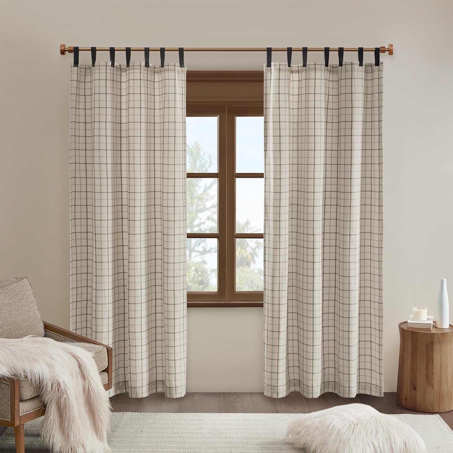Madison Park Anaheim Cabin Plaid Curtain with Thermal Insulation