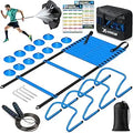 Agility Ladder Speed Training Set 20ft with Hurdles and Parachute