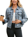 Glamaker Womens Jean Jacket 2025 - Classic Fitted Denim Jacket